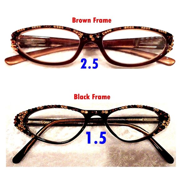 COPY - COPY - Magnifying Reading Glasses Embelished with Swarovski Crystals: 1.… - Picture 7 of 8